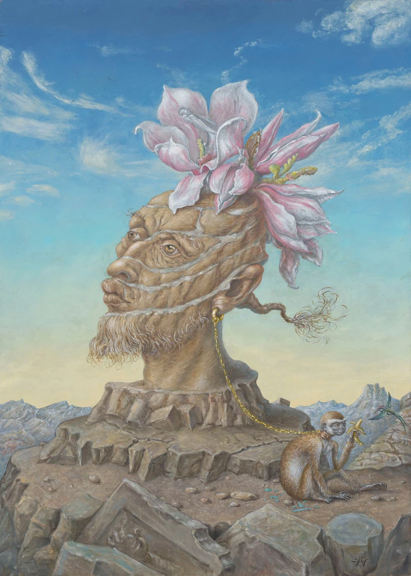 Magnolia, 2014, Mischtechnik / Platte, 70 × 50 cm