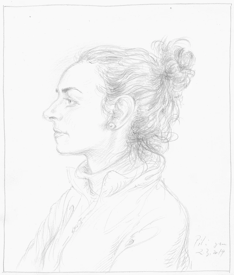 Pili, 2014, Silberstift