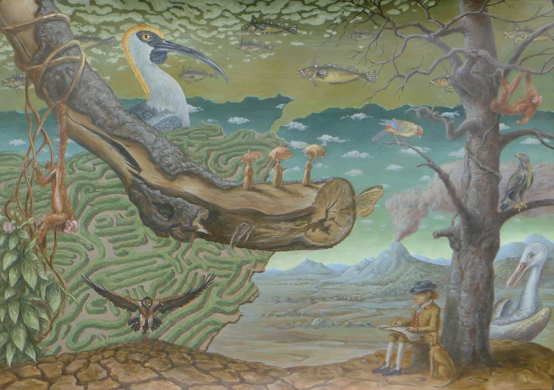 Zeichner, 2011, Acryl, 70 × 100 cm