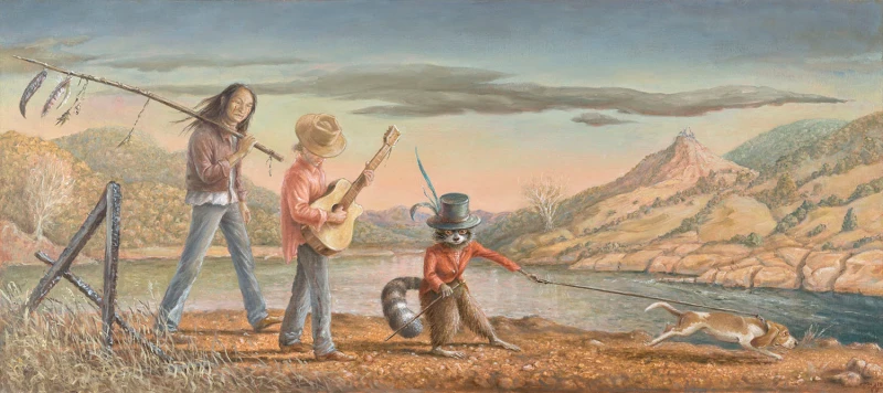 Carry on, 2014, Mischtechnik / Leinwand auf Platte, 40 × 90 cm