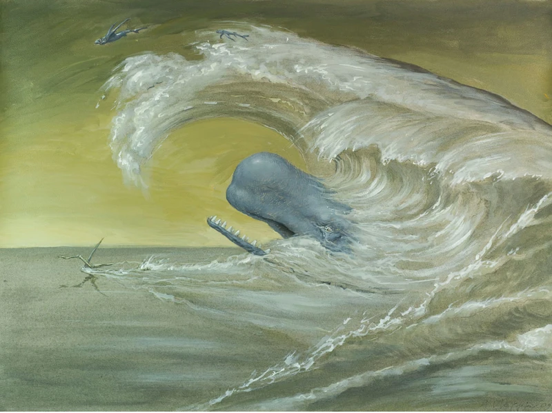 WIE Pinocchio von dem Seeungeheuer Riesenwal verschluckt wird